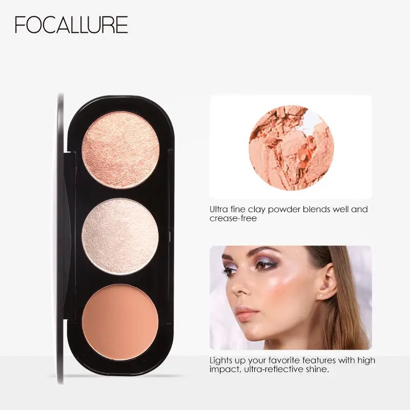 3 In 1 Makeup Palette Blush&Highlighter