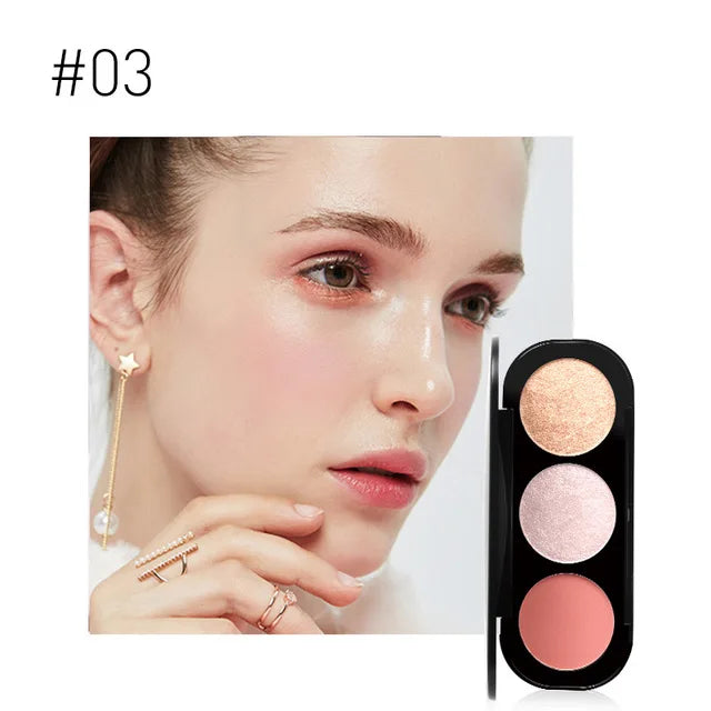3 In 1 Makeup Palette Blush&Highlighter