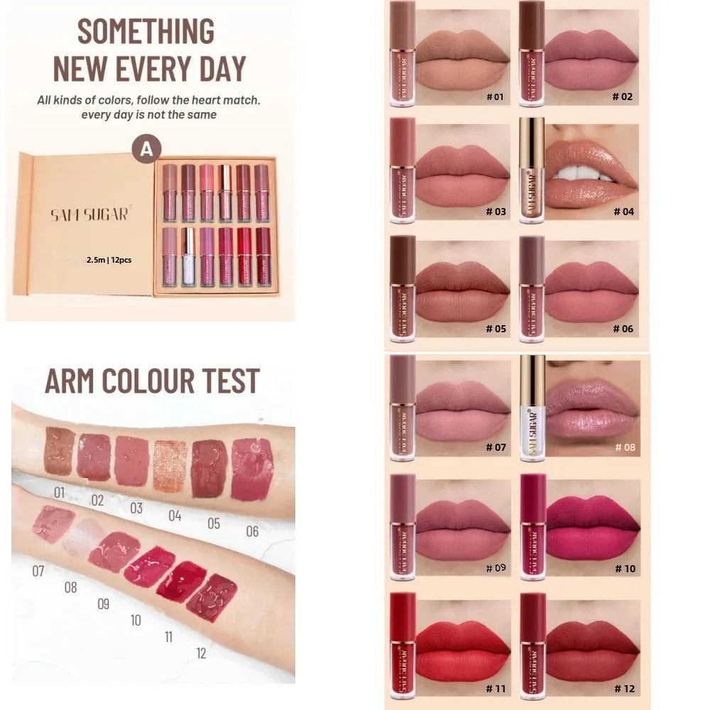 Hot Sexy 12pcs Lip Paint – Matte & Long Lasting