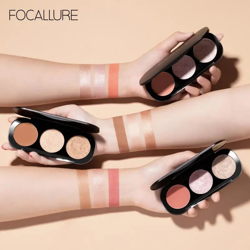 3 In 1 Makeup Palette Blush&Highlighter