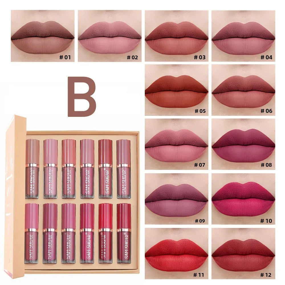 Hot Sexy 12pcs Lip Paint – Matte & Long Lasting