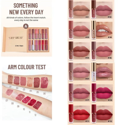 Hot Sexy 12pcs Lip Paint – Matte & Long Lasting