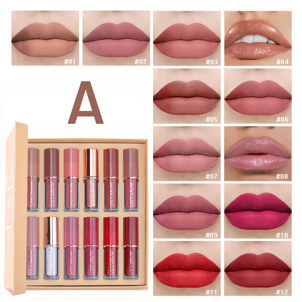Hot Sexy 12pcs Lip Paint – Matte & Long Lasting