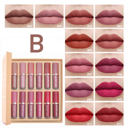 Hot Sexy 12pcs Lip Paint – Matte & Long Lasting