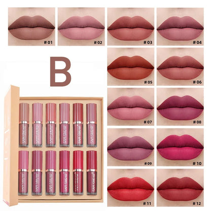 Hot Sexy 12pcs Lip Paint – Matte & Long Lasting
