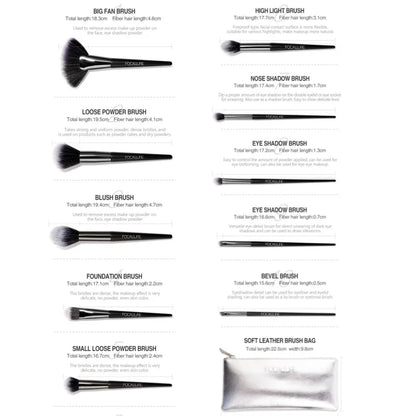 6/10pcs Makeup Brush Set – Eyes & Face