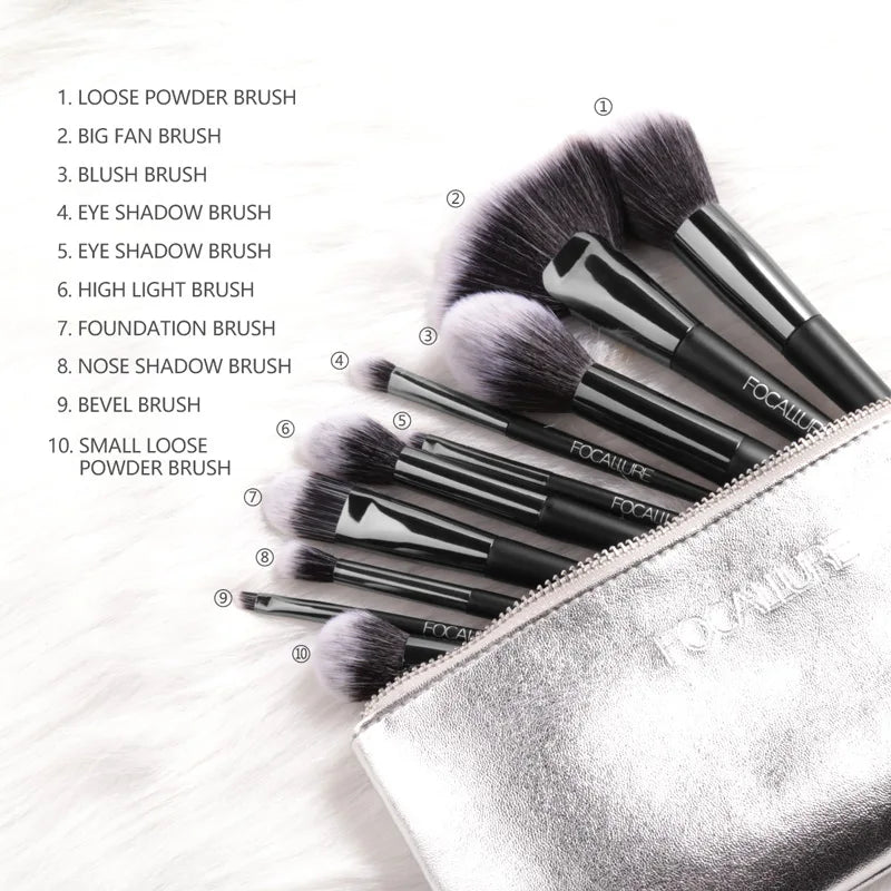 6/10pcs Makeup Brush Set – Eyes & Face
