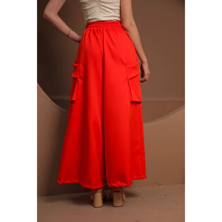 Calça Alfaiataria Cintura Alta Cargo