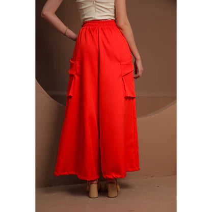 Calça Alfaiataria Cintura Alta Cargo