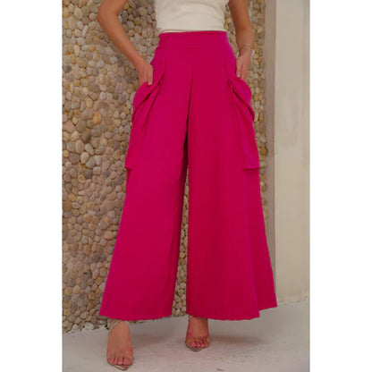 Calça Alfaiataria Cintura Alta Cargo