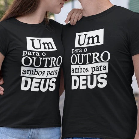 Camisetas Um Para O Outro E Ambos Para Deus